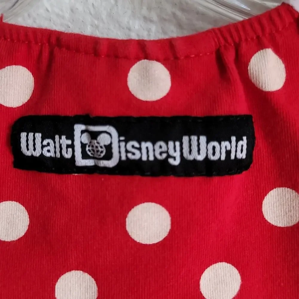 DISNEY Minnie Mouse One Piece Walt Disney World Polka Dot Size 24M Red